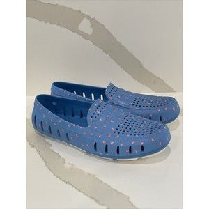 Floafers Shoes Mens Size 11 Country Club Drivers Blue Pink Flamingos Waterproof
